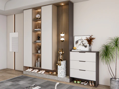 Corredor de entrada hall de entrada m&oacute;veis de corredor 23 Modelo 3D