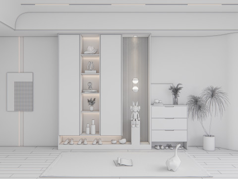 Entryway hallway entrance hall corridor furniture 23 Modelo 3D
