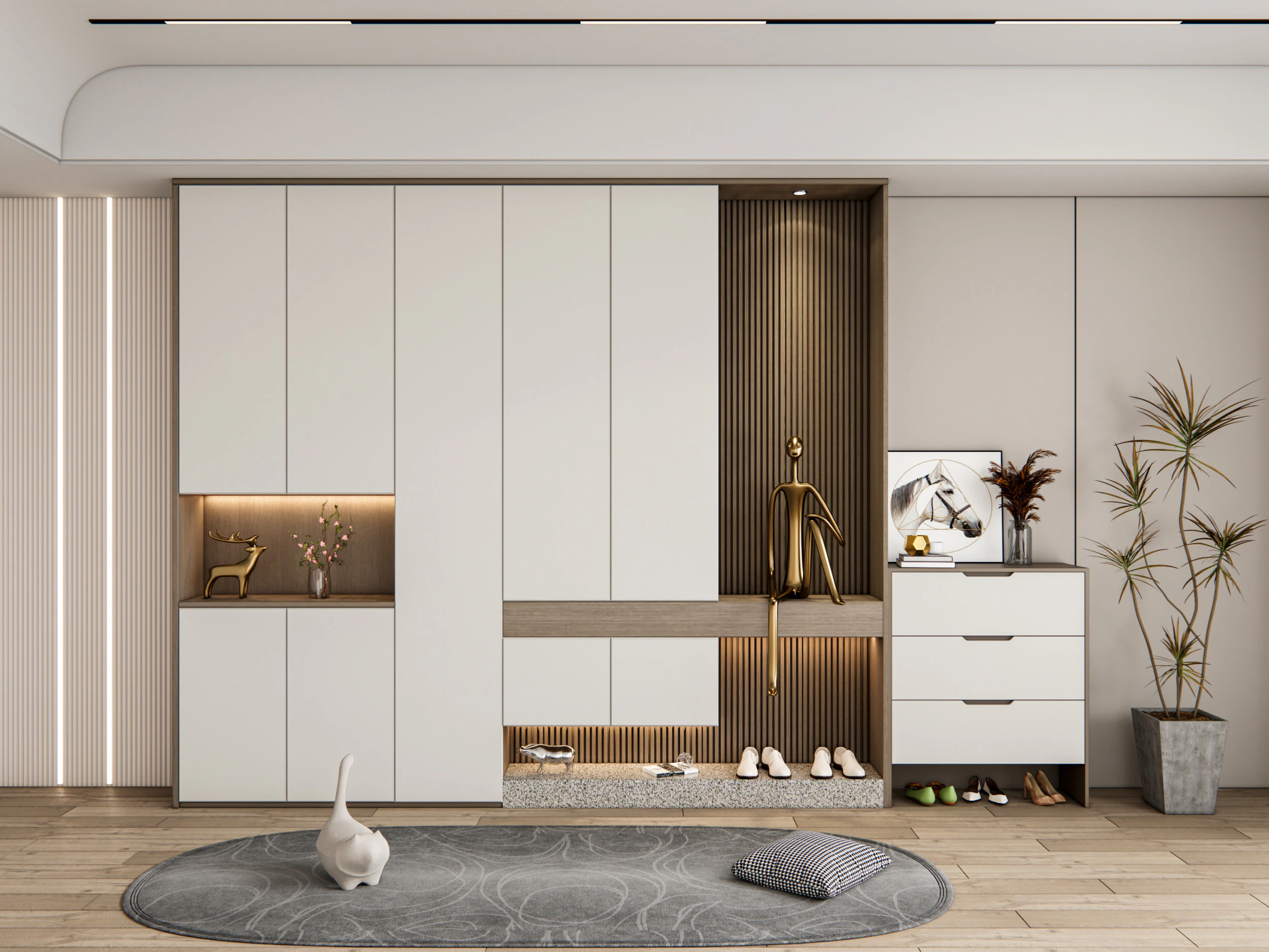 Entryway hallway entrance hall corridor furniture 24 3D Model .c4d .max .obj .3ds .fbx .stl .blend 