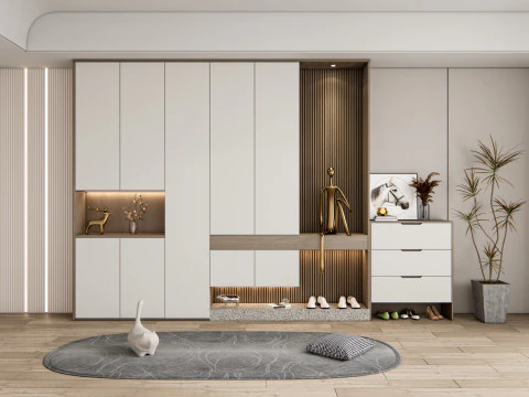 Entryway hallway entrance hall corridor furniture 24 3D Model