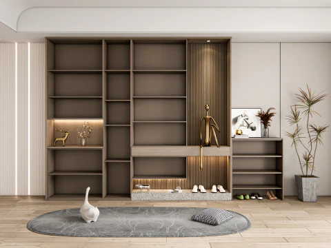 Entryway hallway entrance hall corridor furniture 24 3D Model