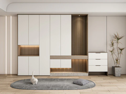 Entryway hallway entrance hall corridor furniture 24 3D Model