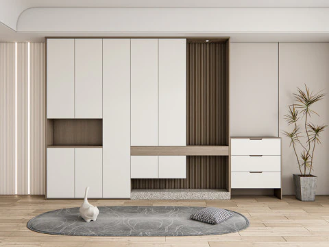 Entryway hallway entrance hall corridor furniture 24 3D Model