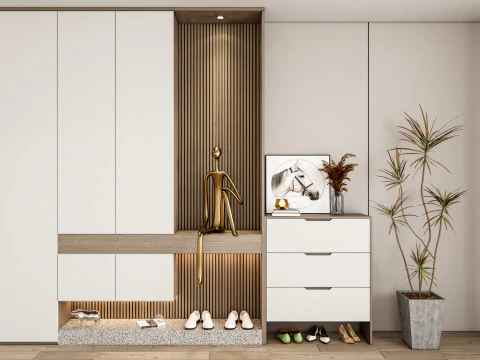 Entryway hallway entrance hall corridor furniture 24 3D Model