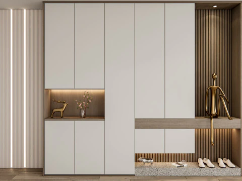 Entryway hallway entrance hall corridor furniture 24 3D Model