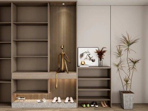 Entryway hallway entrance hall corridor furniture 24 3D Model