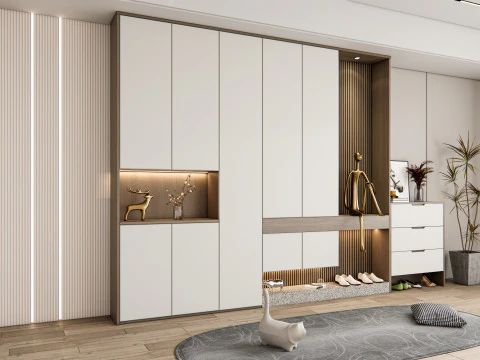 Entryway hallway entrance hall corridor furniture 24 3D Model