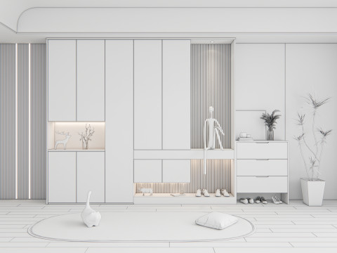 Entryway hallway entrance hall corridor furniture 24 Model 3D