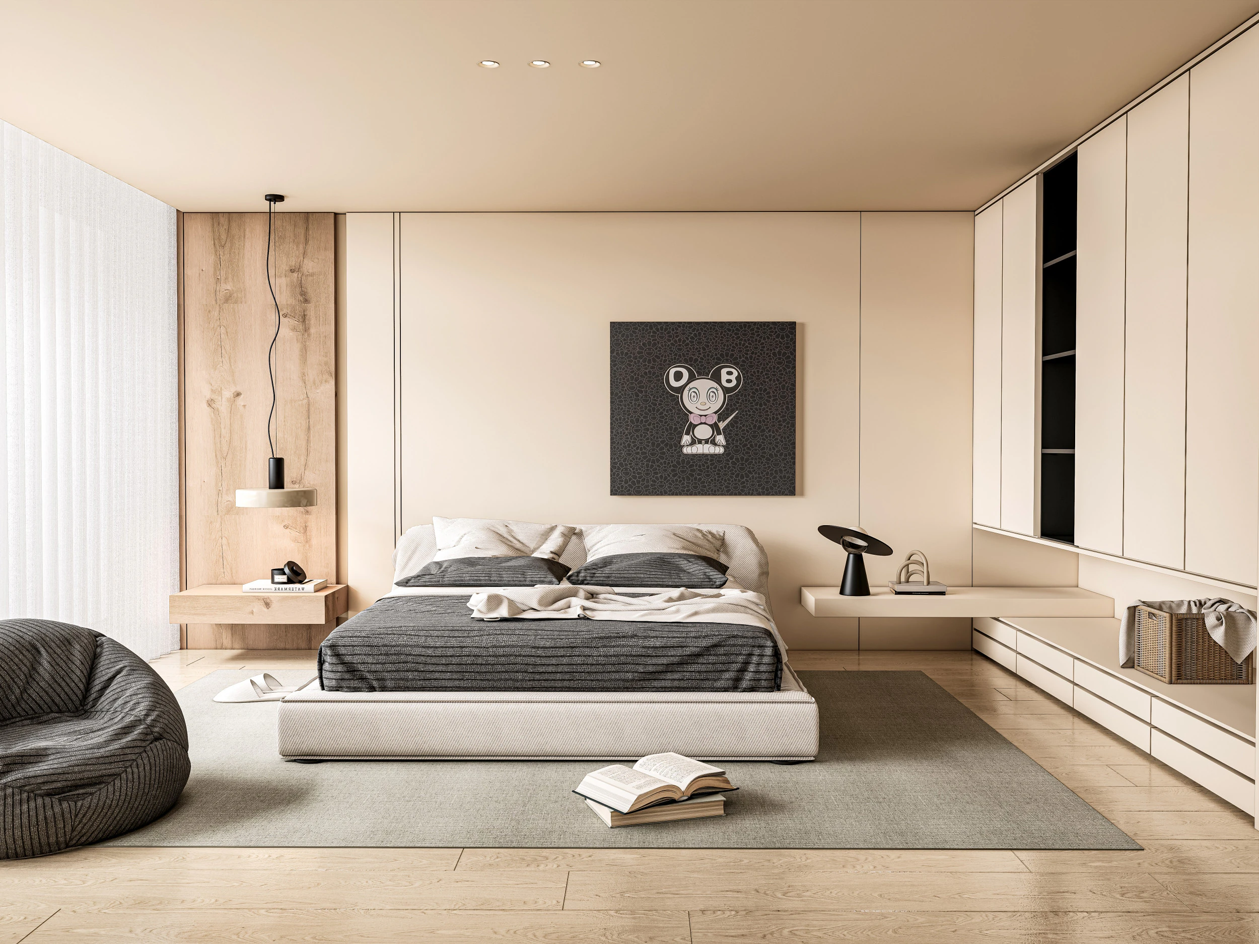 Bedroom 13 3D Model .c4d .max .obj .3ds .fbx .stl .blend 