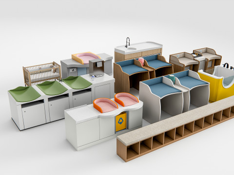Baby Care Bed 1 3D Model