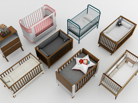 Baby Crib 1 3D Model