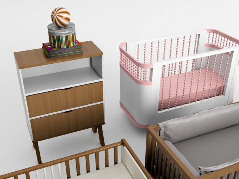 Baby Crib 1 3D Model