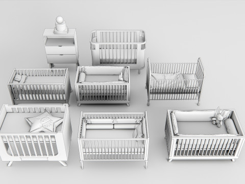 Baby Crib 1 3D Model