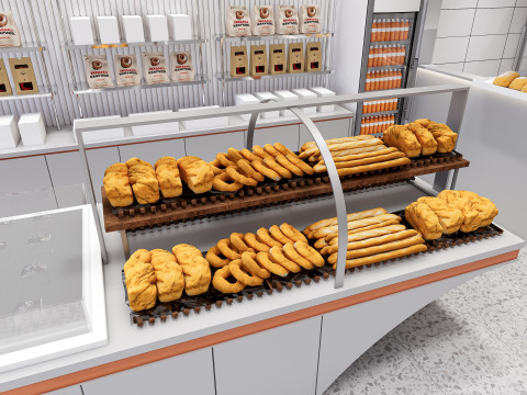 Bakery interior 1 3D 모델