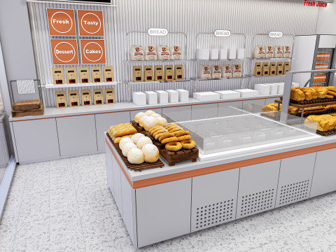 Bakery interior 1 3D 모델