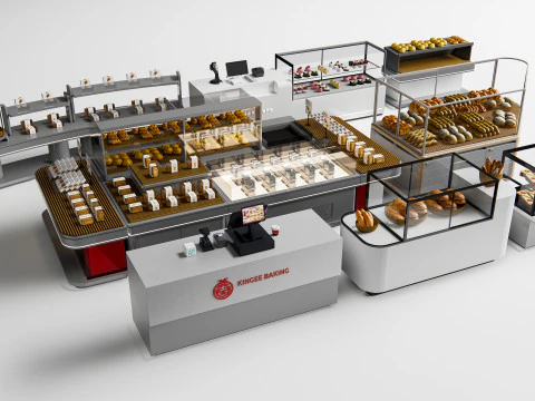 Bakery interior 3 3D Model