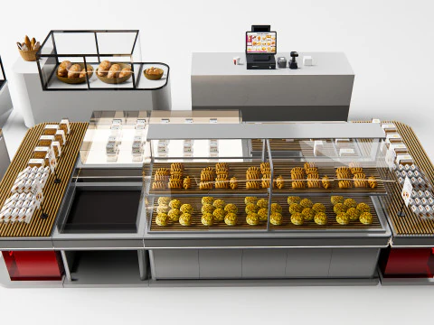 Bakery interior 3 3D Model
