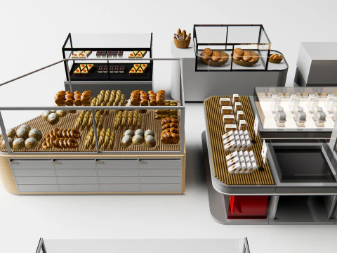 Bakery interior 3 3D Model