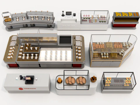 Bakery interior 3 3D Model