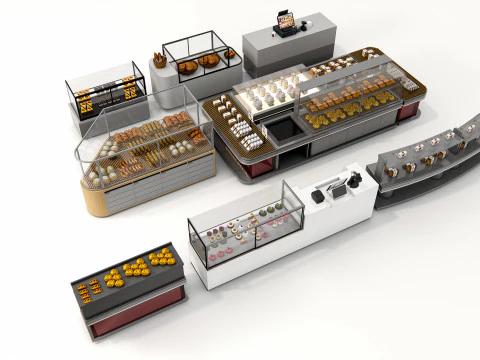 Bakery interior 3 3D Model