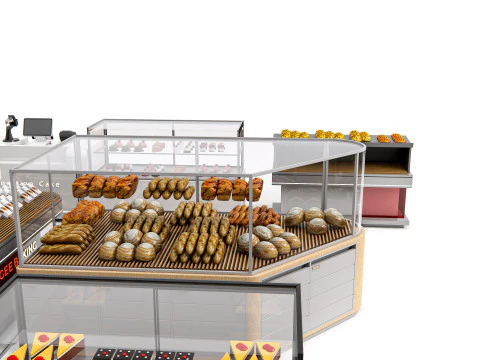 Bakery interior 3 3D Model