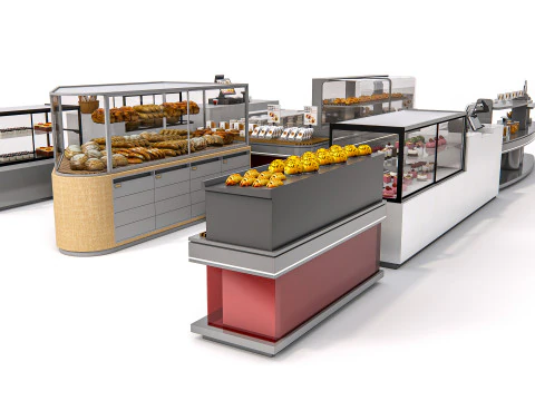 Bakery interior 3 3D Model