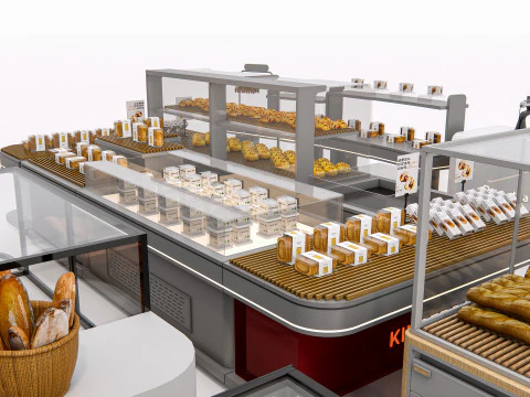 Bakery interior 3 3D Model