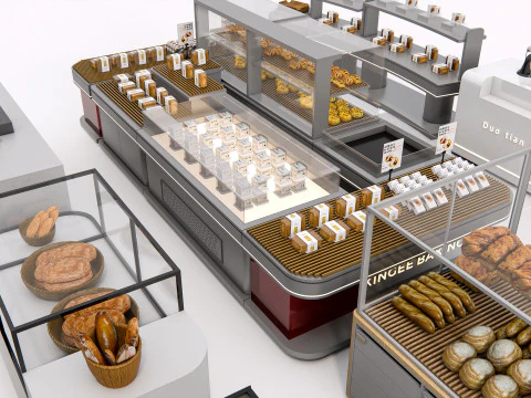Bakery interior 3 3D Model