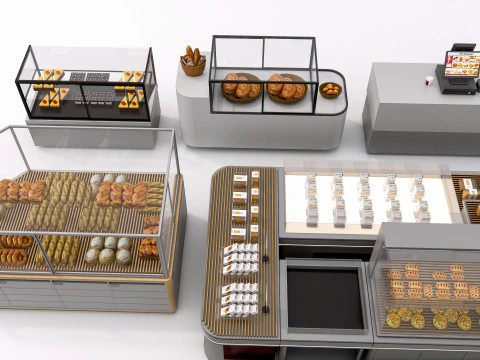 Bakery interior 3 3D Model