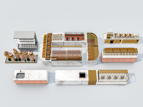 Bakery interior 4 3D Model