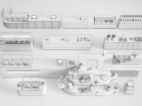 Bakery interior 6 3D Model