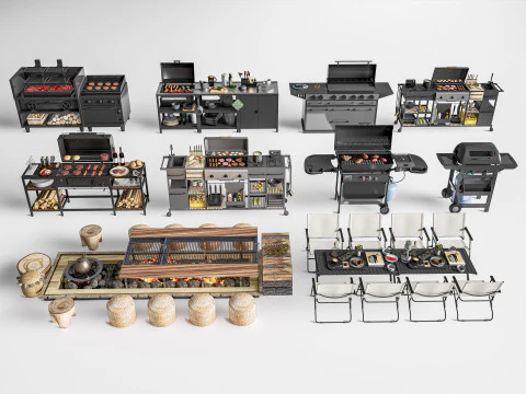 Barbek&uuml; ızgarası 1 3D Model