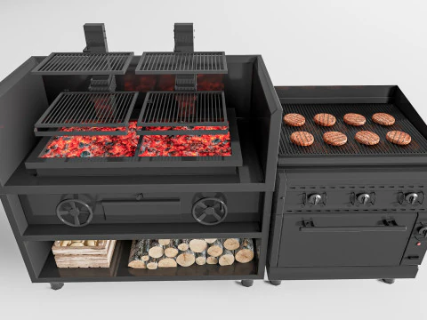 Griglia per barbecue1 Modello 3D
