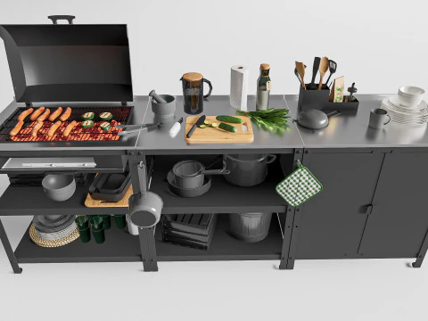 Griglia per barbecue1 Modello 3D