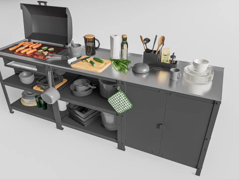 Griglia per barbecue1 Modello 3D