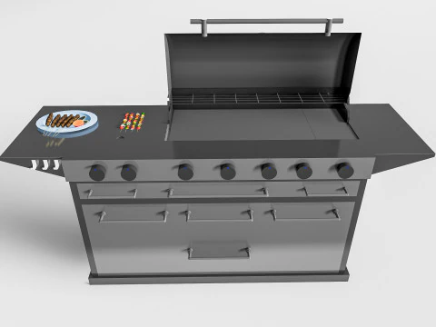 Griglia per barbecue1 Modello 3D