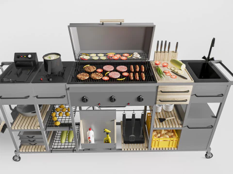 Griglia per barbecue1 Modello 3D