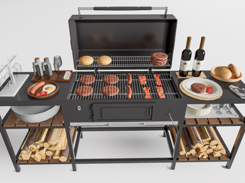 Barbecue grill 1 3D 모델