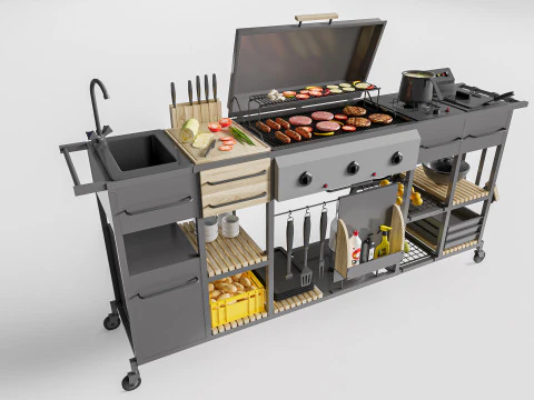 Griglia per barbecue1 Modello 3D