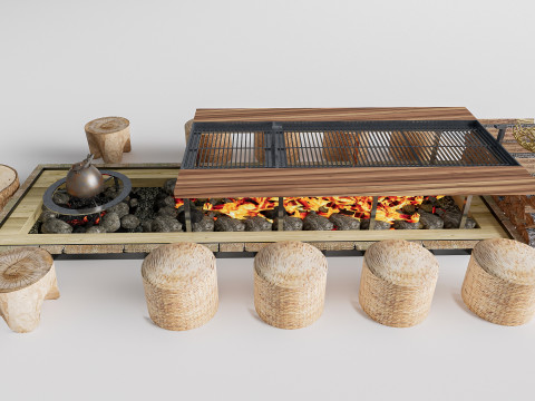 Barbecue grill 1 3D 모델