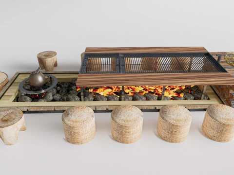 Griglia per barbecue1 Modello 3D