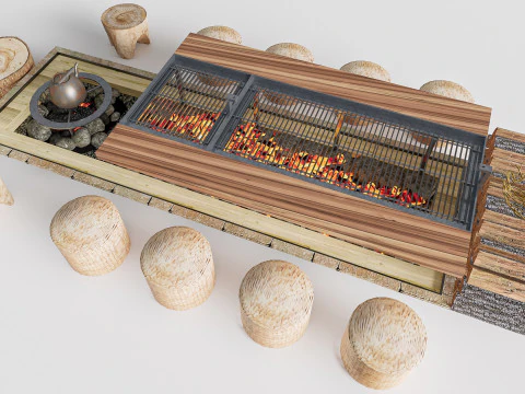 Griglia per barbecue1 Modello 3D
