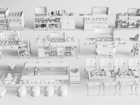 Griglia per barbecue1 Modello 3D