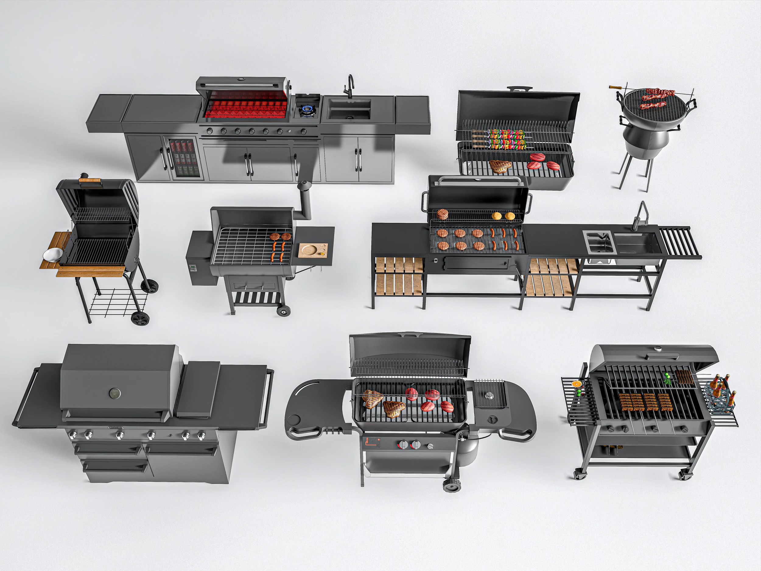 Churrasqueira 2 Modelo 3D .c4d .max .obj .3ds .fbx .stl .blend