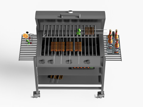 Barbecue grill 2 Modelo 3D