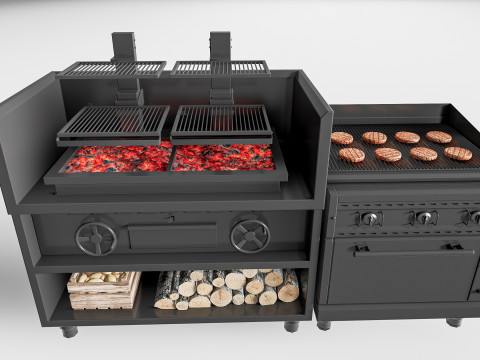 Barbecue grill 4 3Dモデル