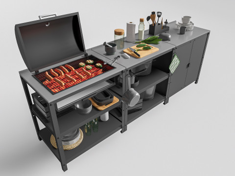 Barbecue grill 4 3Dモデル