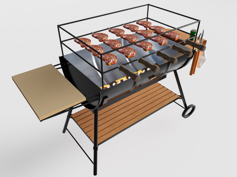 Barbecue grill 4 3Dモデル