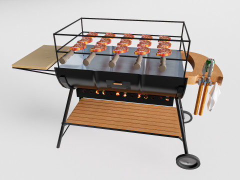 Barbecue grill 4 3Dモデル