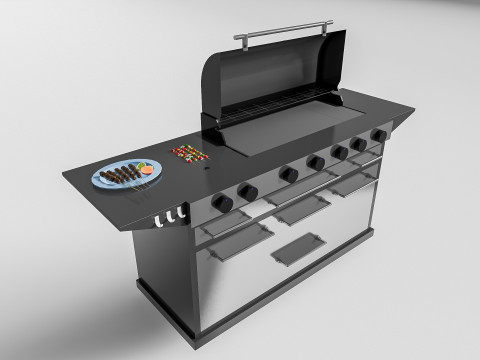 Barbecue grill 4 3Dモデル